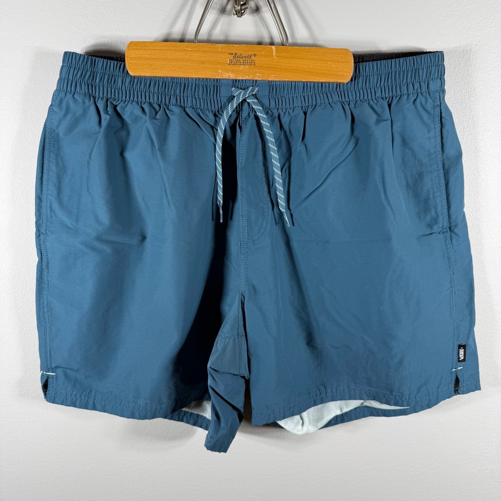 Vans Relaxed Fit Drawstring Mesh Lined Shorts Blue XXL